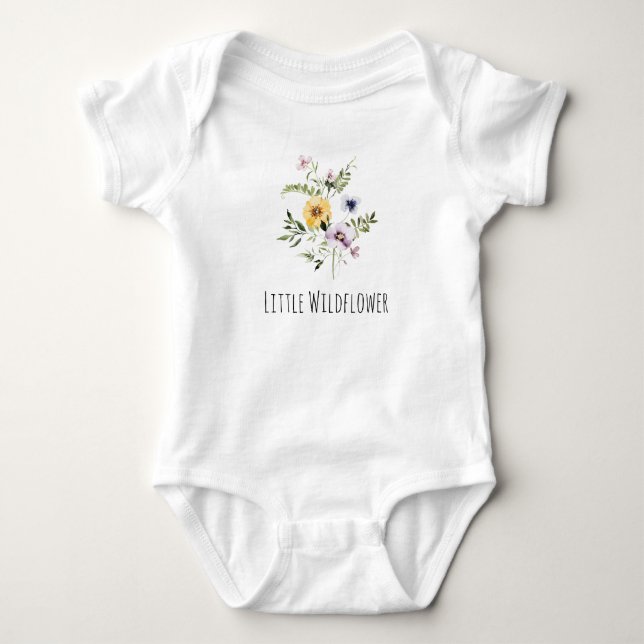 Kleine Wildblume Baby Shirt Baby Bodysuit (Vorderseite)