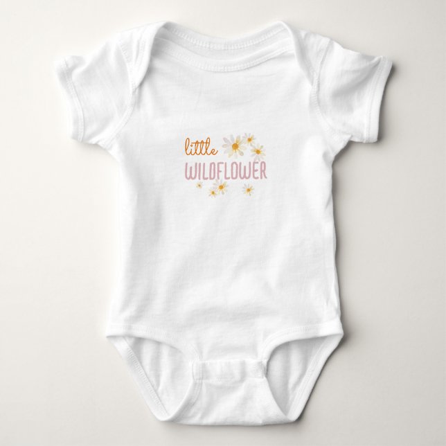 Kleine Wildblume Baby Shirt Baby Bodysuit (Vorderseite)