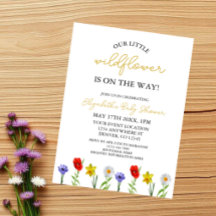 Kleine Wildblume Babydusche