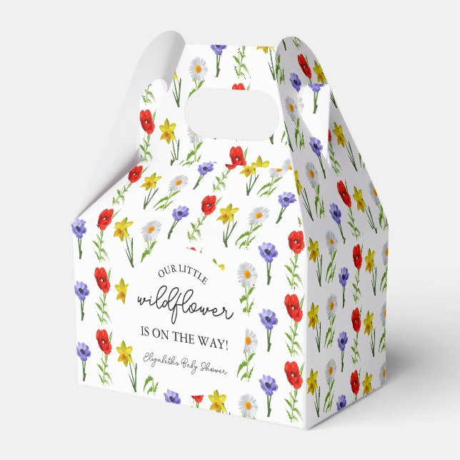 Kleine Wildblume Babydusche Geschenkschachtel (Vorderseite)