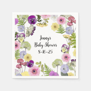 Kleine Wildblume Babydusche Papierservietten