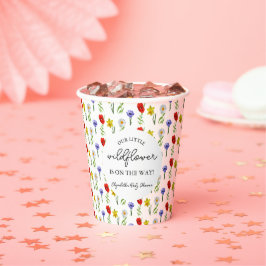 Kleine Wildblume Babydusche Pappbecher