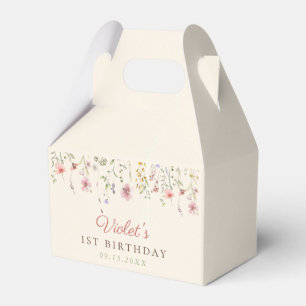 Kleine Wildblume Blume 1. Geburtstag Geschenkschachtel