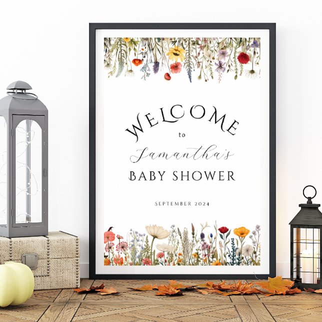 Kleine Wildblume Blume Baby Dusche Empfang Poster (Von Creator hochgeladen)