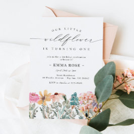 Kleine Wildblume Blume Geburtstag Einladung