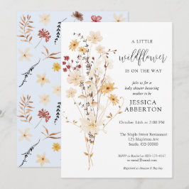 Kleine Wildblume Blume Kinderdusche Einladung