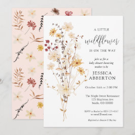 Kleine Wildblume Blume Kinderdusche Einladung