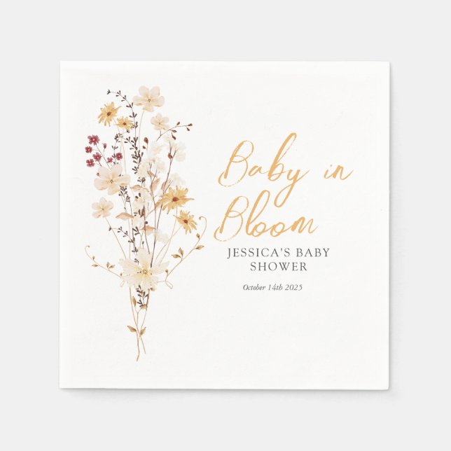 Kleine Wildblume Blume Kinderdusche Serviette (Vorderseite)