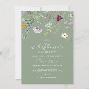 Kleine Wildblume Blumendusche Einladung