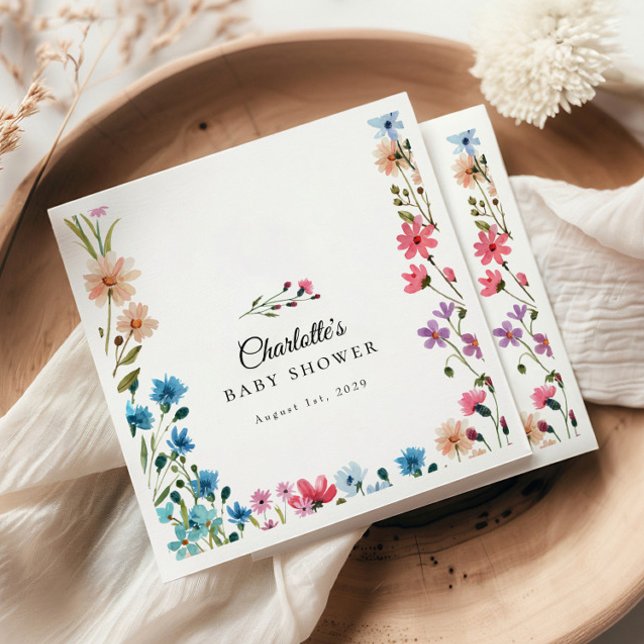 Kleine Wildblume Blumendusche Serviette (Von Creator hochgeladen)