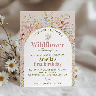 Kleine Wildblume Blumengarten Geburtstag Einladung