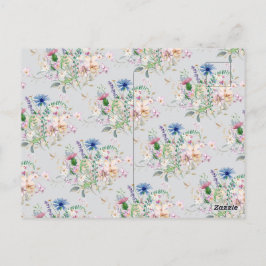 Kleine Wildblume Bouquet Flora Hochzeit Postkarte