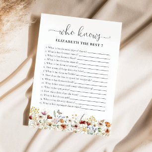 Kleine Wildblume Brautparty Game