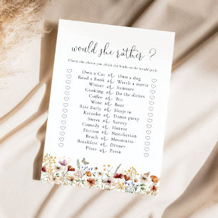 Kleine Wildblume Brautparty Game