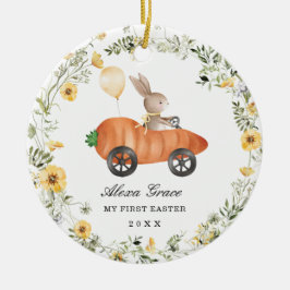 Kleine Wildblume Bunny Rabbit Erster Ostern Keramik Ornament