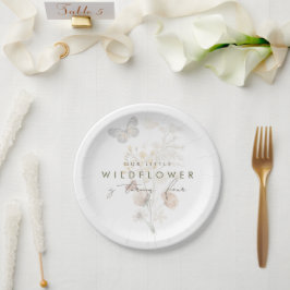 Kleine Wildblume Butterfly Floral Girls Party Pappteller