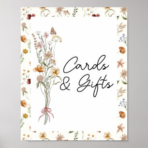 Kleine Wildblume Cream Baby Duschkarten & Geschenk Poster