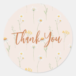 Kleine Wildblume Danke Stickers