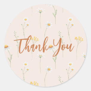 Kleine Wildblume Danke Stickers