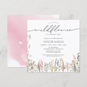 Kleine Wildblume Delikatflorale Erstgeburt Einladung