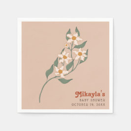 Kleine Wildblume Fall Rustic Boho Babydusche Serviette