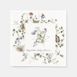 Kleine Wildblume Floral Baby Dusche Napkins Serviette
