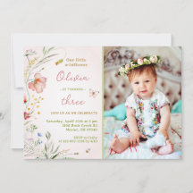 Kleine Wildblume Floral Baby Girl Geburtstag Foto