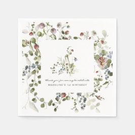 Kleine Wildblume | Floral Birthday Party Napkins Serviette