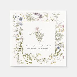 Kleine Wildblume | Floral Birthday Party Serviette