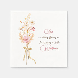 Kleine Wildblume Floral Girl Babydusche Napkins Serviette