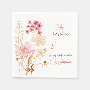Kleine Wildblume Floral Girl Babydusche Napkins Serviette
