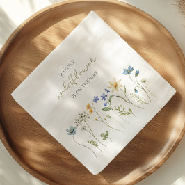 Kleine Wildblume Frühblütendusche Serviette