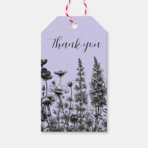 Kleine Wildblume-Geschenkmarke Geschenkanhänger