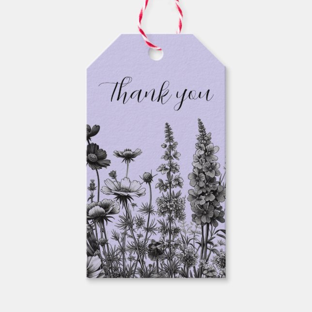 Kleine Wildblume-Geschenkmarke Geschenkanhänger (Vorderseite)