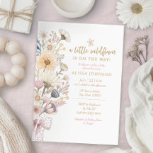 Kleine Wildblume Girl Babydusche