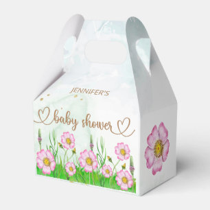 Kleine Wildblume ist auf dem Weg zur Babydusche Geschenkschachtel