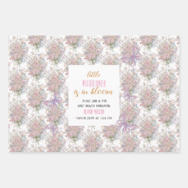 Kleine Wildblume ist in Blütendusche #2 Geschenkpapier Set