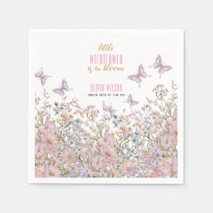 Kleine Wildblume ist in Blütendusche #3 Serviette