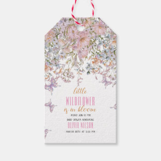 Kleine Wildblume ist in Blütendusche Geschenkanhänger