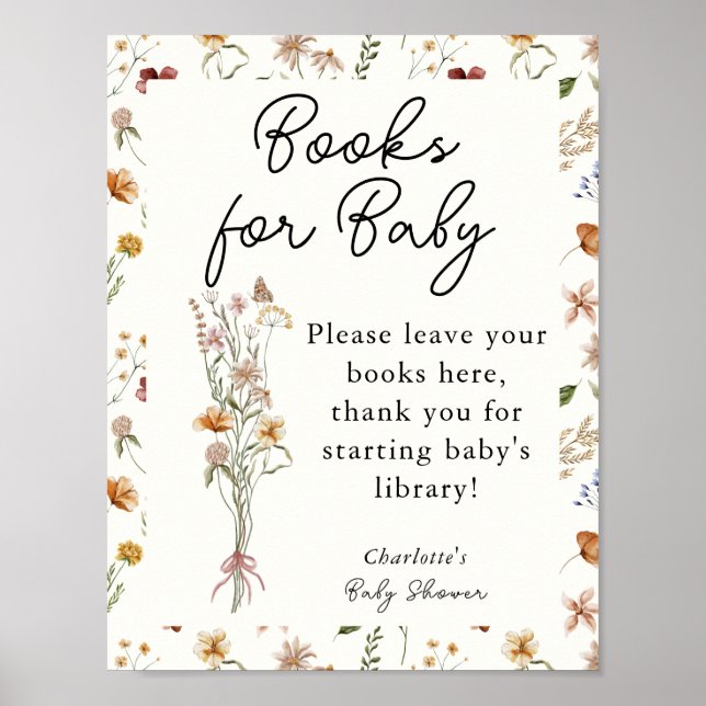 Kleine Wildblume Kinderduschbücher für Baby Poster (Vorne)