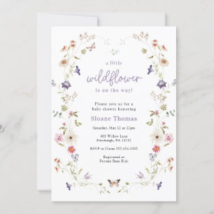 Kleine Wildblume Kleider Kinderdusche Einladung