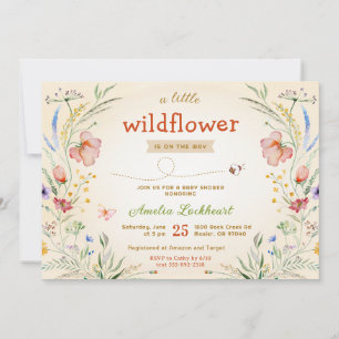 Kleine Wildblume neutrale Babydusche Sprinkle Einladung