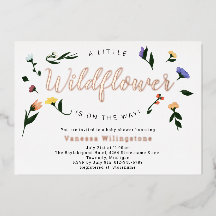Kleine Wildblume Rose Gold Floral Baby Dusche