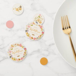 Kleine Wildblume Vintag Botanische Babydusche Konfetti