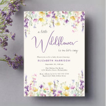 Kleine Wildblume Watercolor Kindermädchendusche