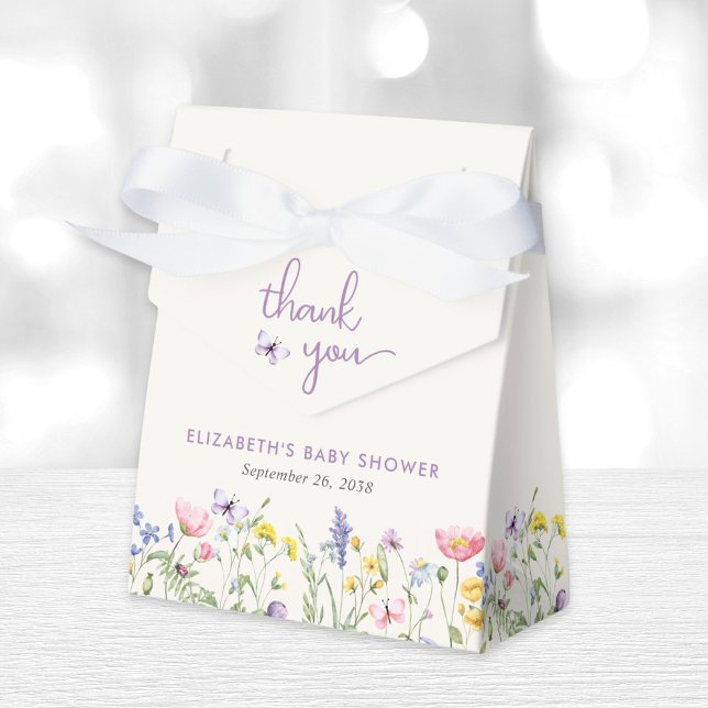 Kleine Wildblume Watercolor Kindermädchendusche Geschenkschachtel (Von Creator hochgeladen)