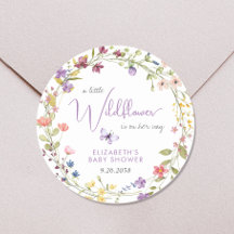 Kleine Wildblume Watercolor Kindermädchendusche