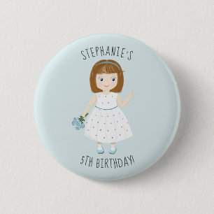 Kleine Wildblume zum Geburtstag Button