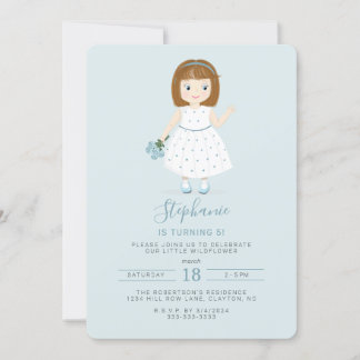 Kleine Wildblume zum Geburtstag Einladung