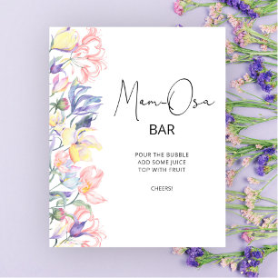 Kleine Wildblumen-Baby-Party Mom-osa-Bar Poster